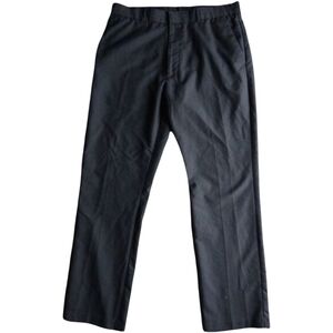 Perry Ellis Gray Crosshatch Pattern Straight Leg Slim Fit Pants